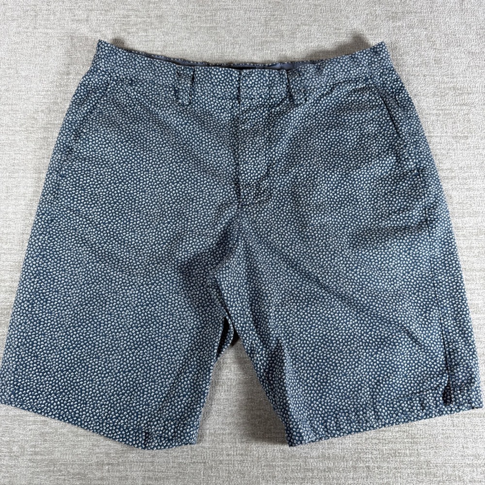 NEW J. Crew Shorts Mens 32/10.5 Blue Floral Print Cotton Casual Style E6137